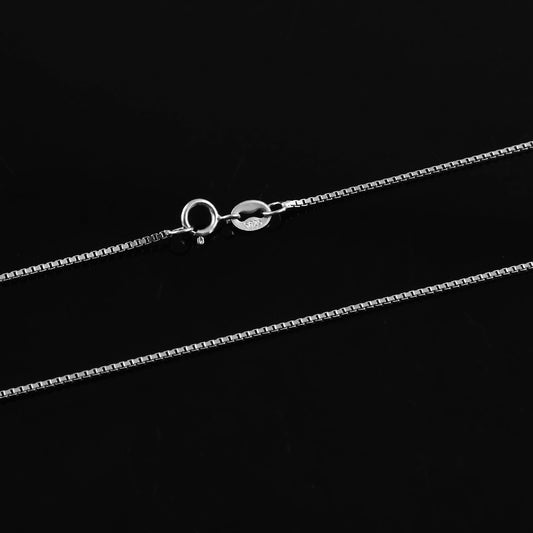 Chahat Chain – Rhodium Plated Box Silver Chain