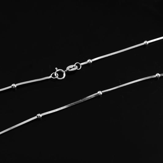 Rizwaan Chain – Beaded Silver Chain