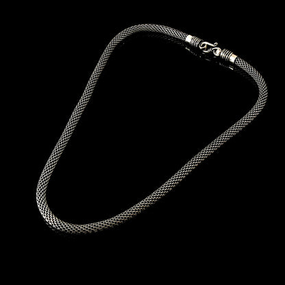 Naagvalli Chain – Oxidised Snake Silver Chain