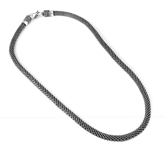 Naagvalli Chain – Oxidised Snake Silver Chain