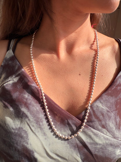 Jameel Chain – Glossy Finish Beaded Silver Chain