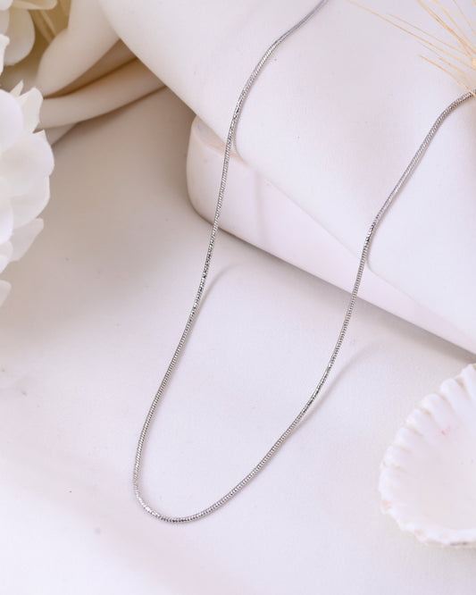 Inaaya Chain – Sleek 925 Silver Box Chain Necklace