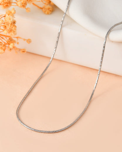 Inaaya Chain – Sleek 925 Silver Box Chain Necklace
