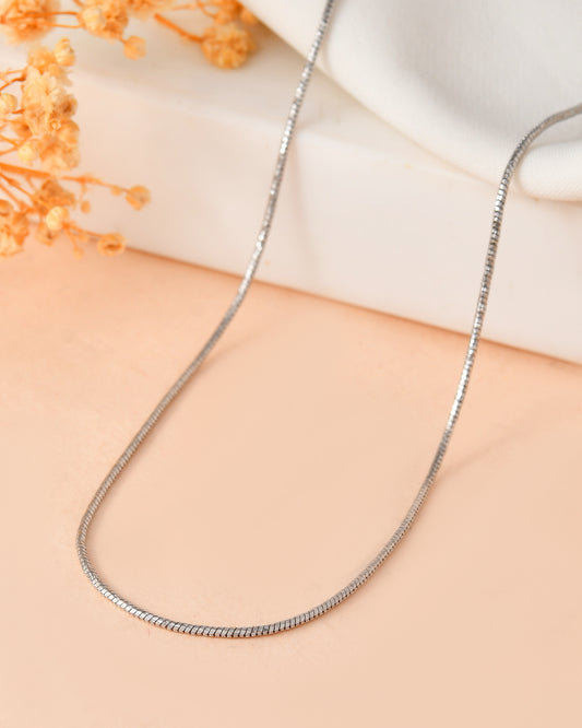 Inaaya Chain – Sleek 925 Silver Box Chain Necklace