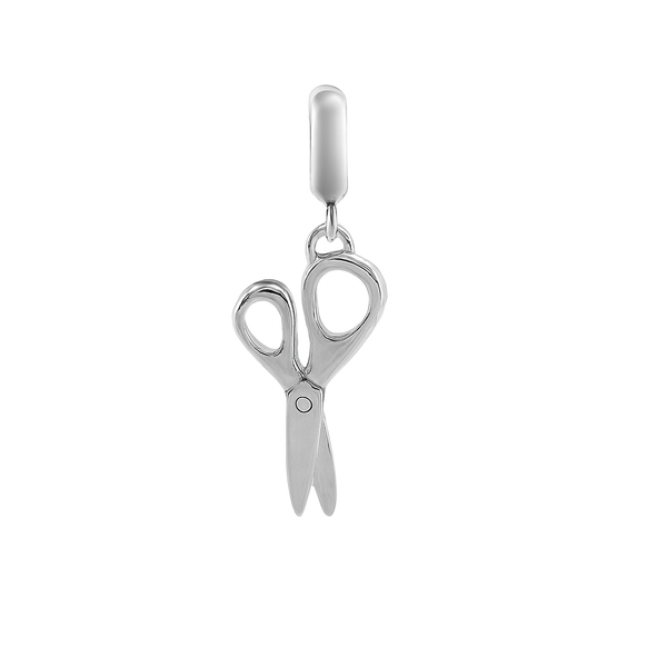 Sterling Silver Scissors Charm Pendant for Bracelet or Necklace