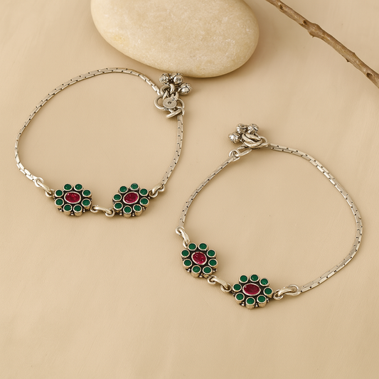 Phoolwari Anklet