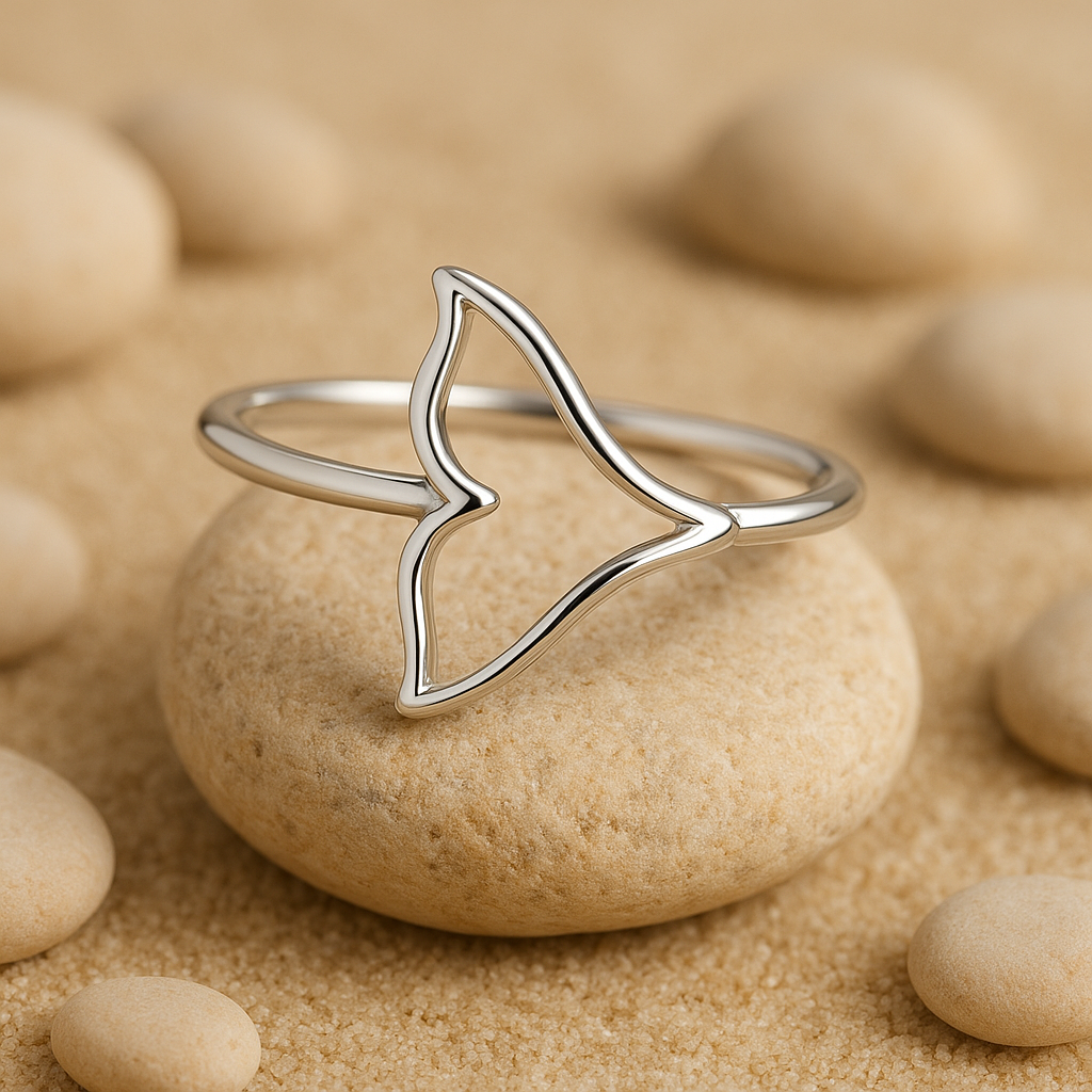 Sterling Silver Butterfly Outline Minimalist Ring