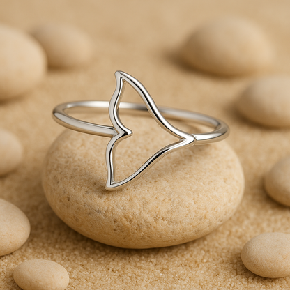 Sterling Silver Butterfly Outline Minimalist Ring