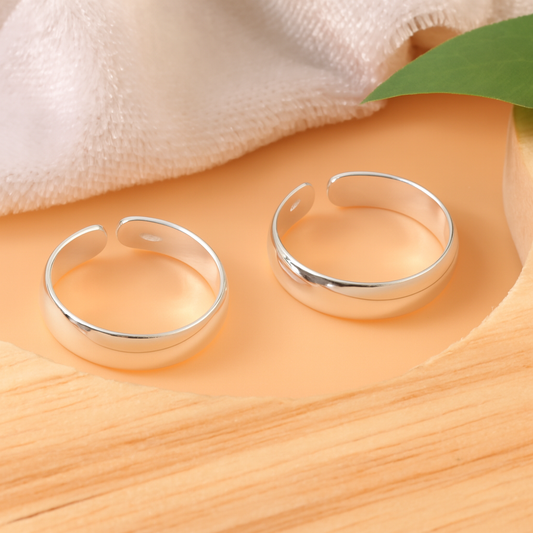 925 Sterling Silver Adjustable Plain Toe Rings – Minimalist Unisex Everyday Jewelry
