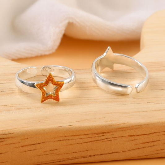 925 Sterling Silver Adjustable Star Toe Ring – Cute Open Band Foot Jewelry