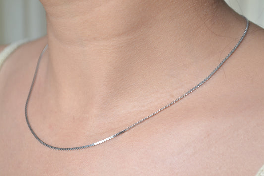 Tara Chain – Rhodium Plated Silver Chain