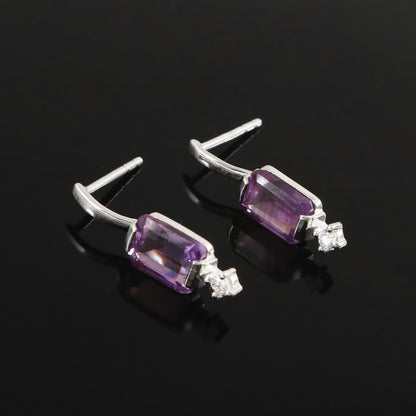 Amethyst Stud Drops