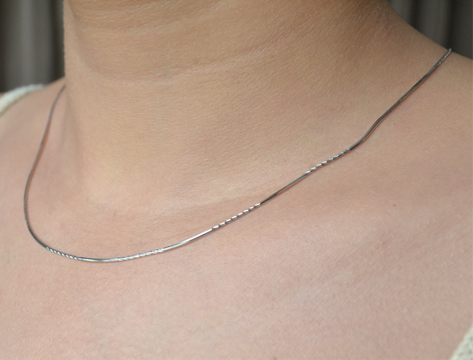 Sleek Box Silver Chain – Lightweight 925 Sterling Chain Necklace