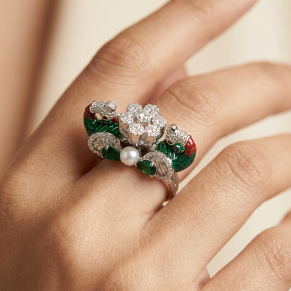 Jodi Double Peacock Ring