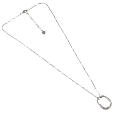 925 Sterling Silver Interlocking Rings Pendant Necklace