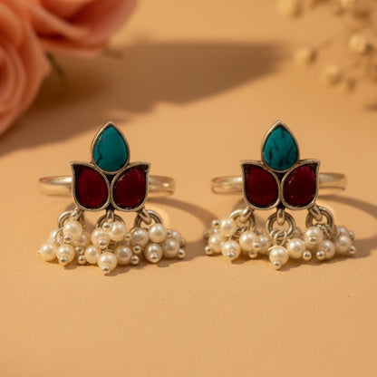 Moti Tulsi Toe Rings
