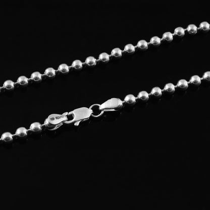Jameel Chain – Glossy Finish Beaded Silver Chain