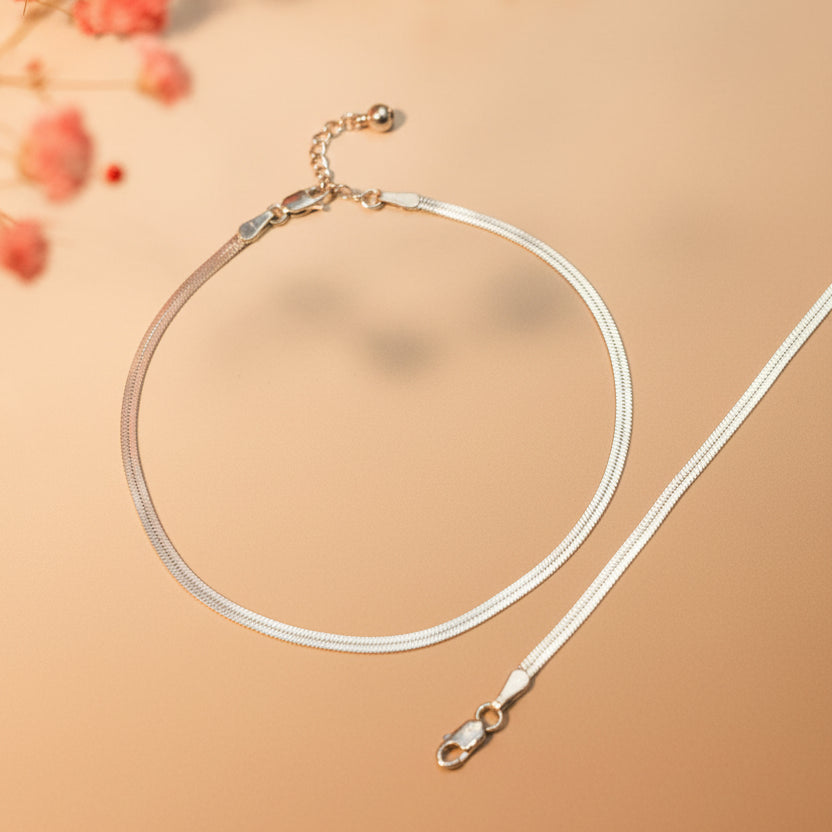 Leher Herringbone Anklet