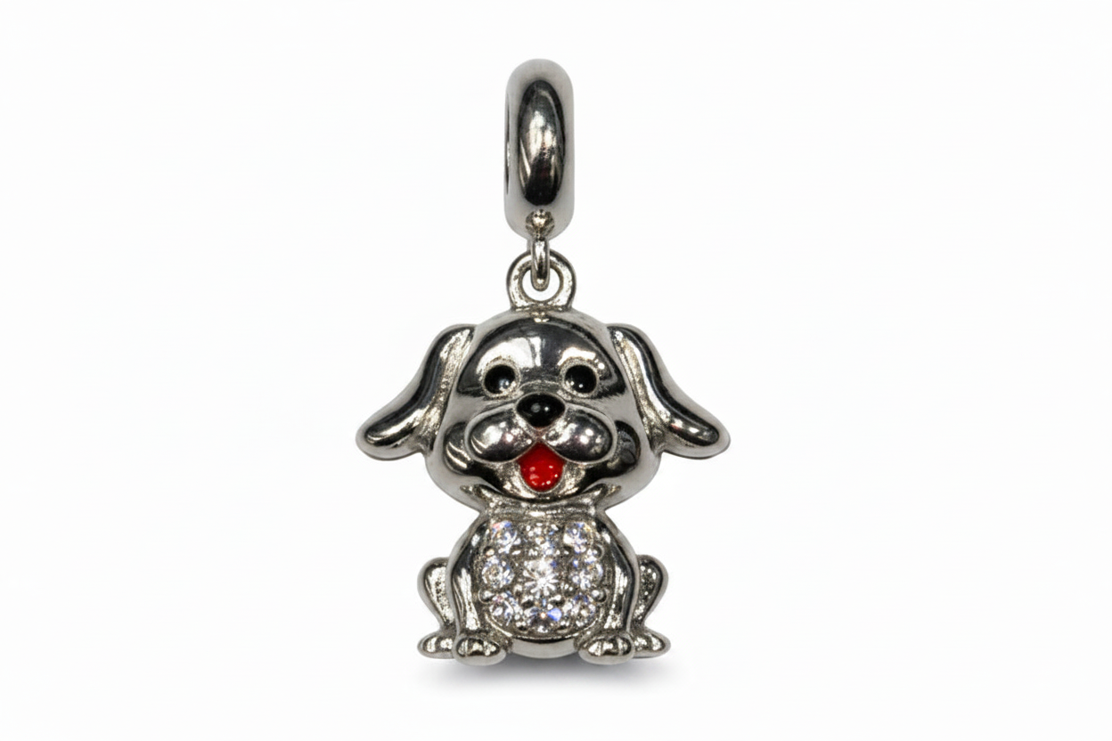 Dosti Silver Puppy Charm
