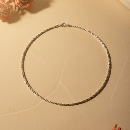 Chamak Twisted Silver Chain