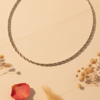 Chamak Twisted Silver Chain