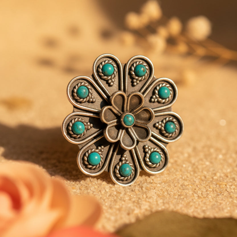 Firoza Lotus Statement Ring