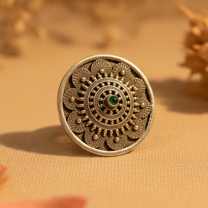 Harita Silver Mandala Ring