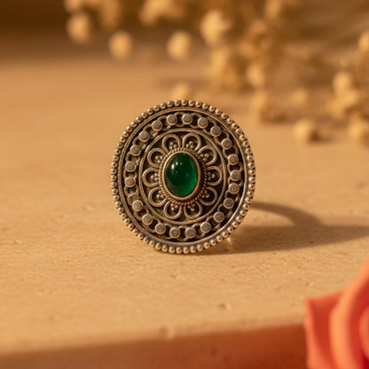 Avani Oval Mandala Ring