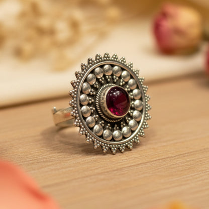 Sitara Red Starburst Ring