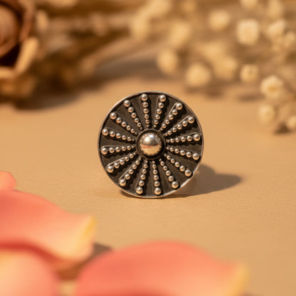 Tejas Silver Shield Ring