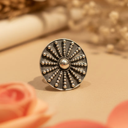 Tejas Silver Shield Ring