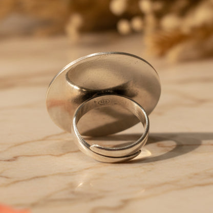 Tejas Silver Shield Ring
