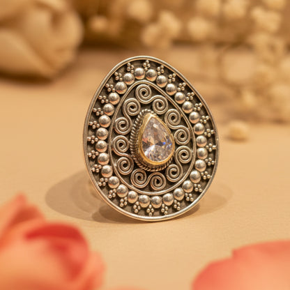 Osh Clear Teardrop Ring