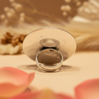 Padma Floral Silver Ring