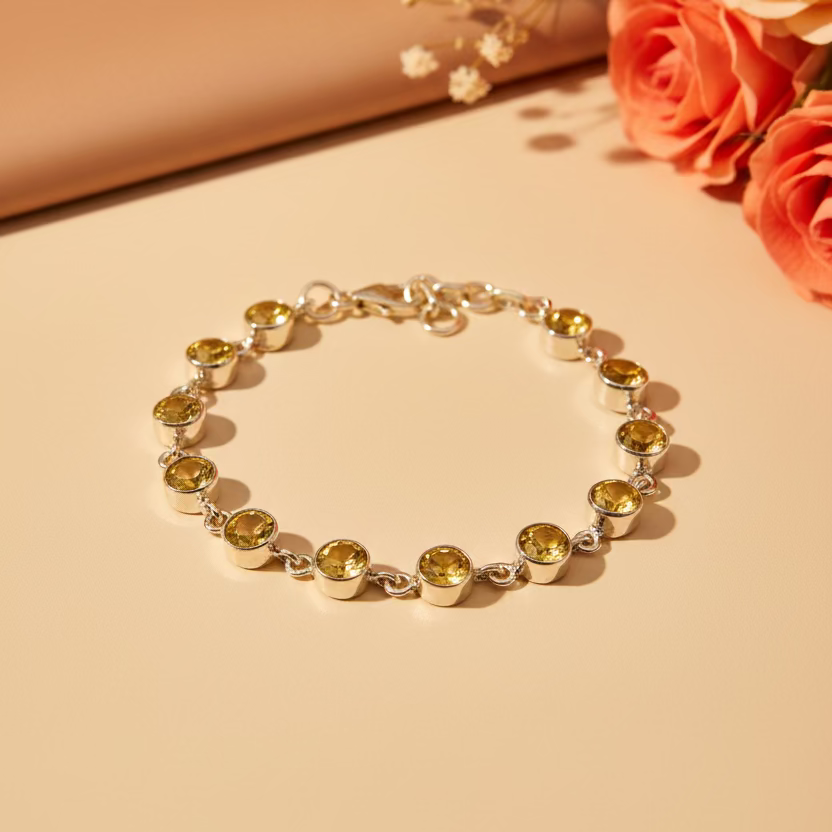 Surya Citrine Link Bracelet