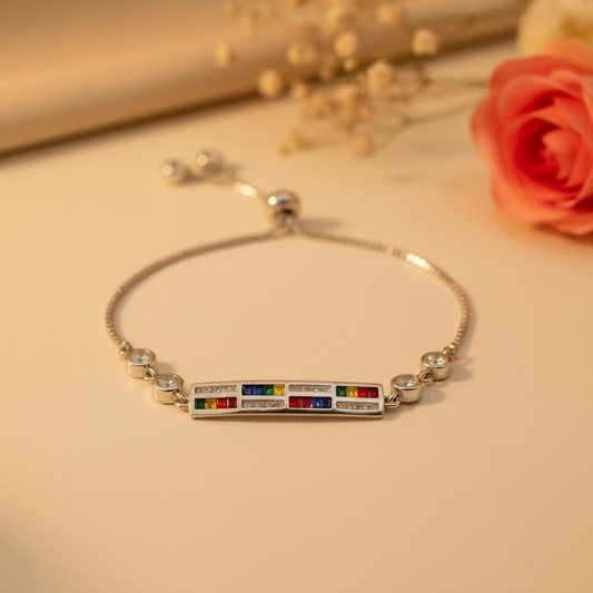 Chitra Multicolor Bar Slider Bracelet