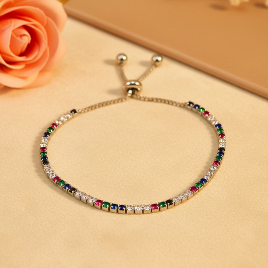 Anya Jewel Tone Slider Bracelet