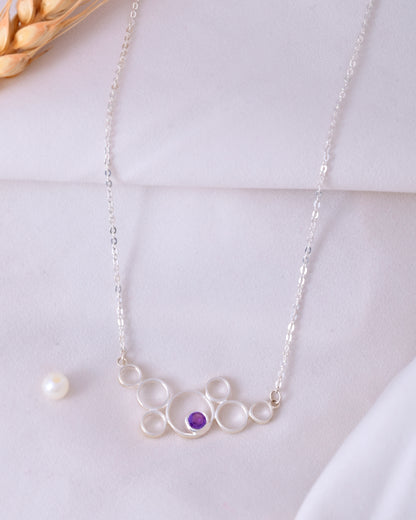 Amethyst Halo Pendant