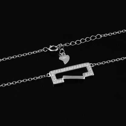Minimalist Geometric Arrow Pendant in Sterling Silver