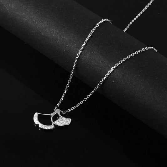 Minimalist Abstract Silver Pendant