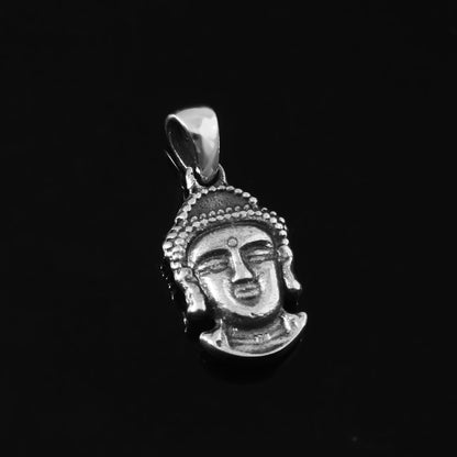 Buddha Head Sterling Silver Pendant