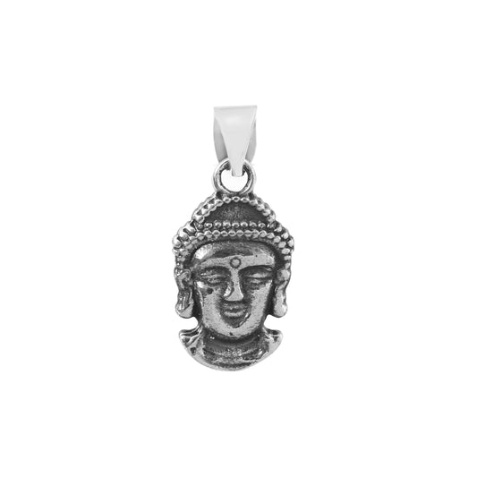 Buddha Head Sterling Silver Pendant