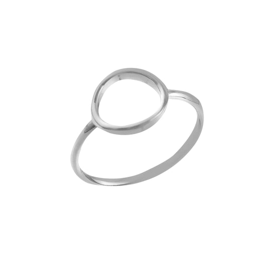 Minimalist Open Circle Sterling Silver Ring