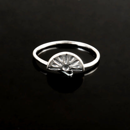 Sterling Silver Sunburst Ring