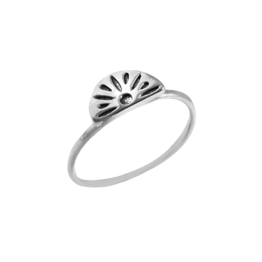 Sterling Silver Sunburst Ring