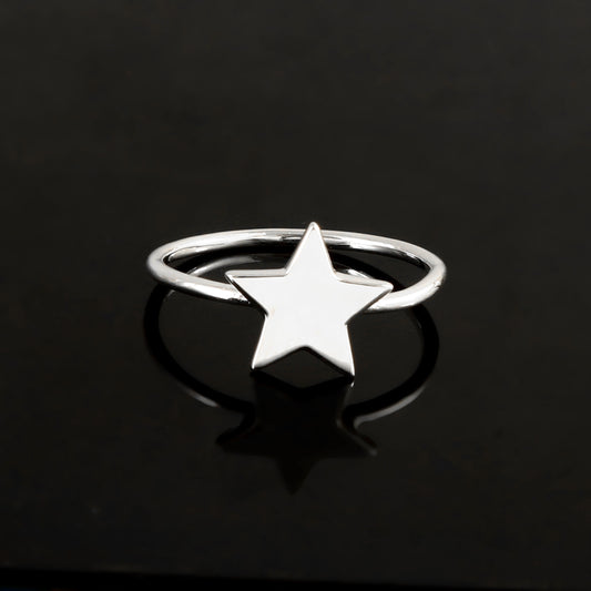 Sterling Silver Star Ring for Women