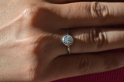 925 Silver Lotus Symbol Ring