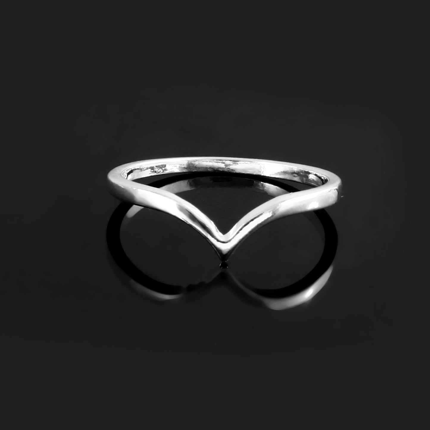 Minimalist V-Shape Sterling Silver Ring