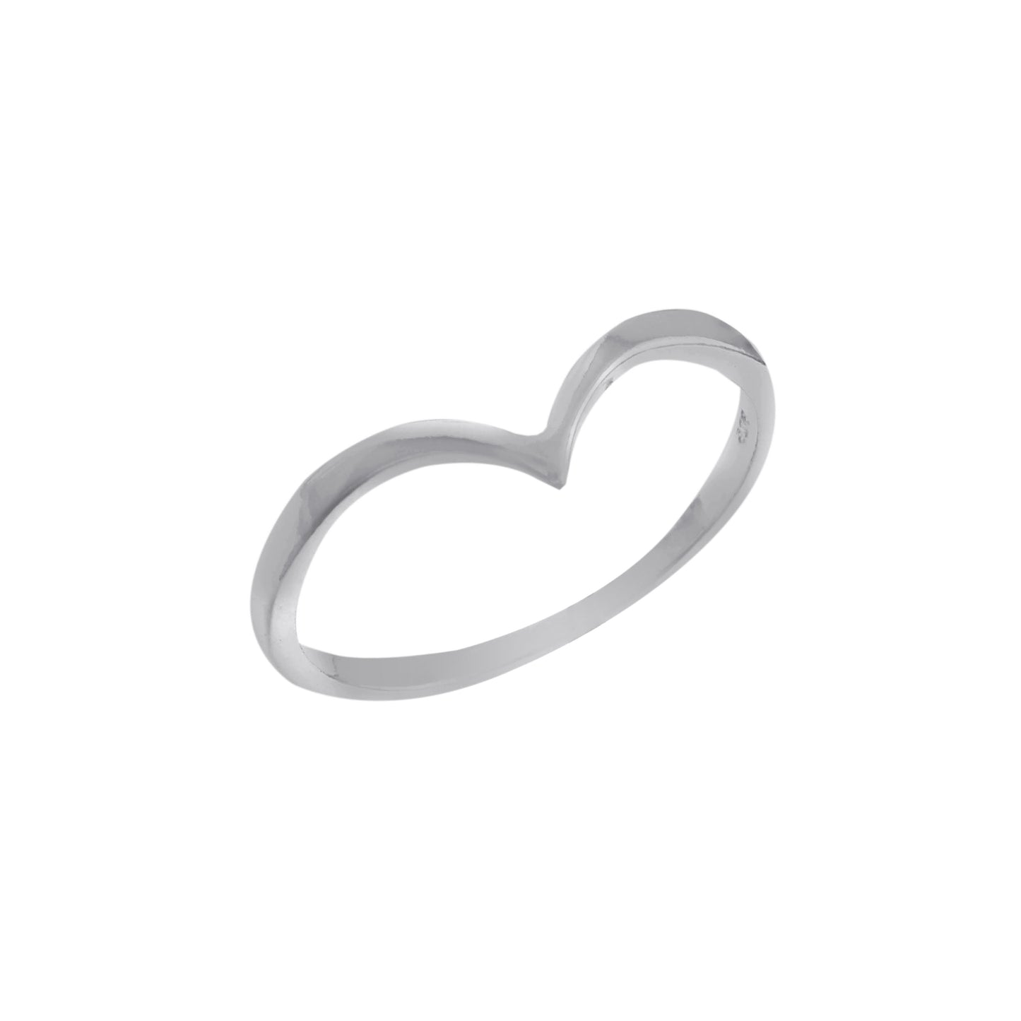 Minimalist V-Shape Sterling Silver Ring