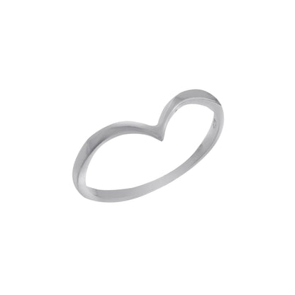 Minimalist V-Shape Sterling Silver Ring